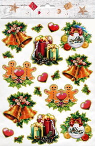 Samolepky vánoční 20x35cm