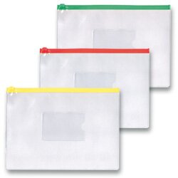 Kapsa FolderMate na zip A5, transparentní, mix barev FOLDERMATE