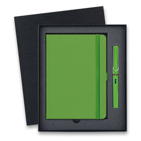 LAMY SAFARI SHINY GREEN - Plnicí pero, dárková sada se zápisníkem LAMY
