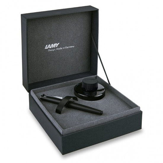 Lamy Studio Lx all black plnicí pero, dárková kazeta s inkoustem LAMY