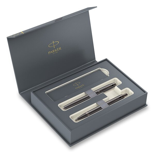 Parker IM Monochrome Titanium dárková sada plnicí pero a kuličkové pero