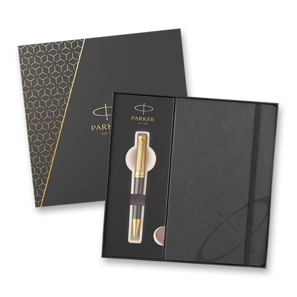 Parker Ingenuity Premium Arrow GT kuličkové pero, dárková sada se zápisníkem