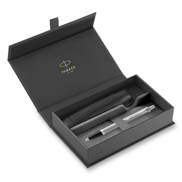 Parker IM Essential Stainless Steel CT kuličkové pero, dárková sada s pouzdrem