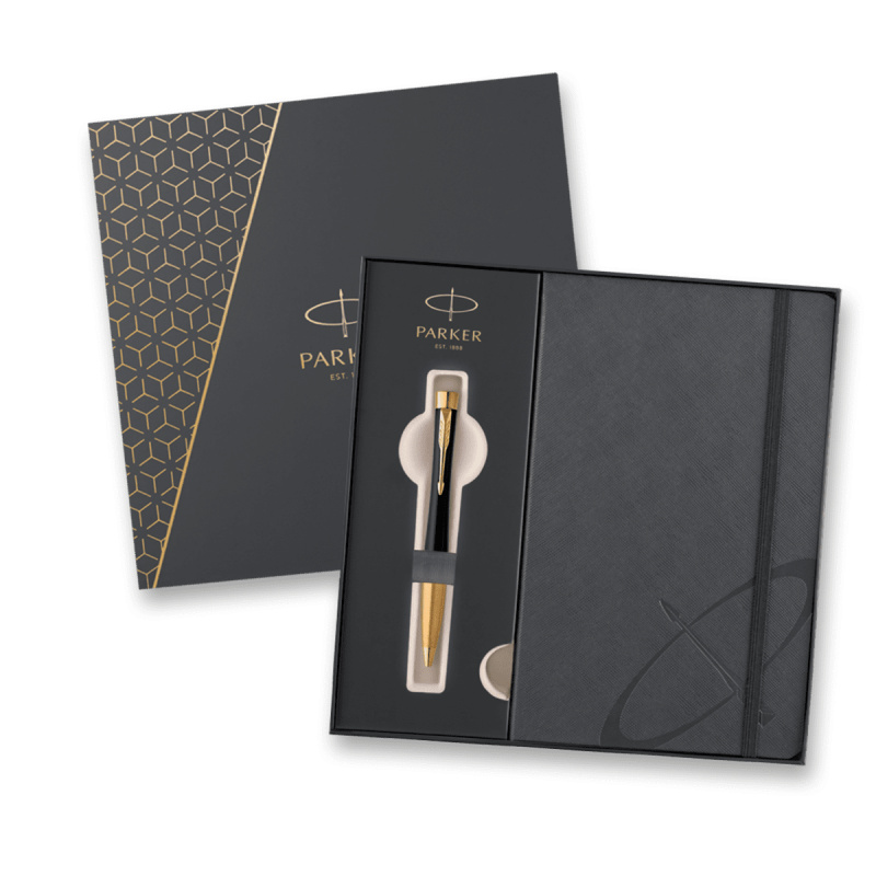 Parker Urban Muted Black GT - dárková kazeta kuličkové pero a zápisník