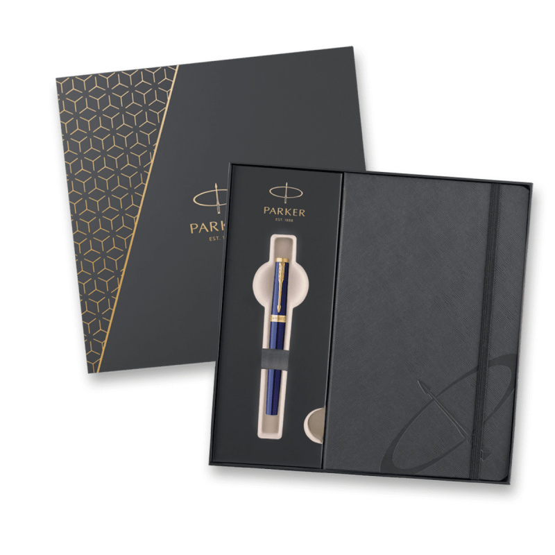 Parker Ingenuity Dark Blue GT roller, dárková sada se zápisníkem