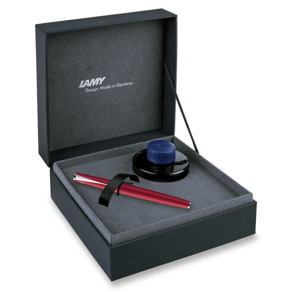 LAMY studio royal red matt plnicí pero, dárková sada s inkoustem