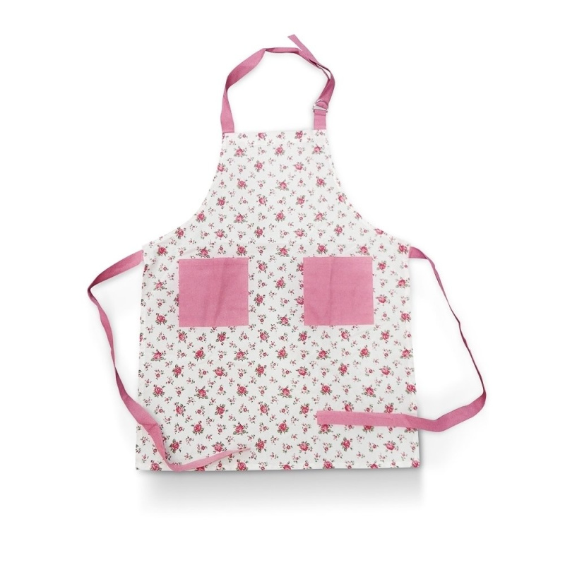 Quentin kuchyňská zástěra KYTKY QK-038, květinky na bílé, 60x75cm