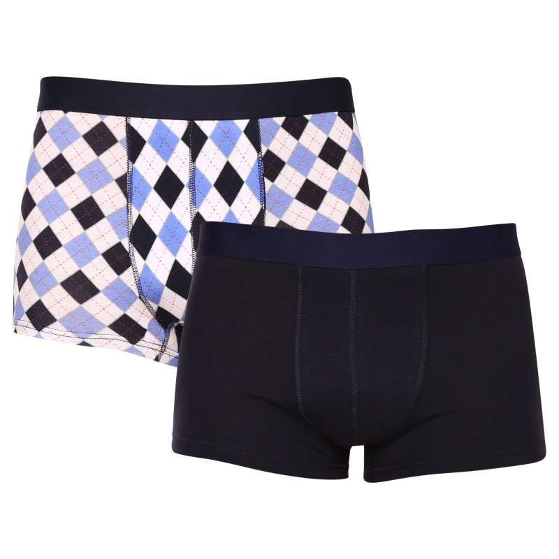 2PACK pánské boxerky Molvy vícebarevné (MP-1069-BEU) M, trenky / trenýrky