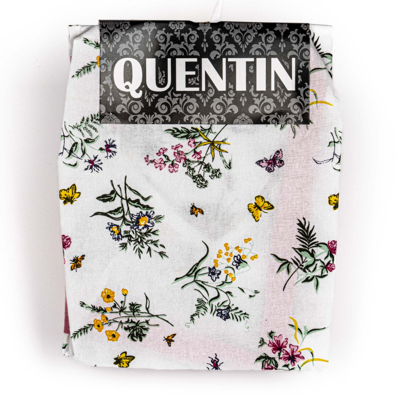 Avax kuchyňská zástěra QK-194, luční kvítí, bílo-růžová 60x75cm