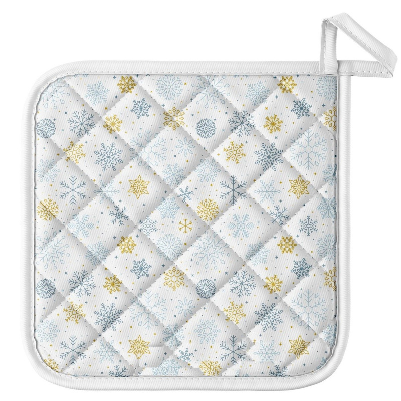 Avax kuchyňská podložka vánoční QK-200, modré a béžové vločky, 20x20cm