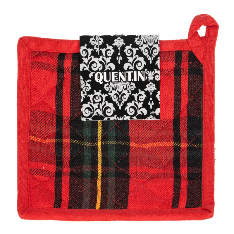 Avax kuchyňská podložka vánoční QK-206A, červeno-zelené káro, 20x20cm