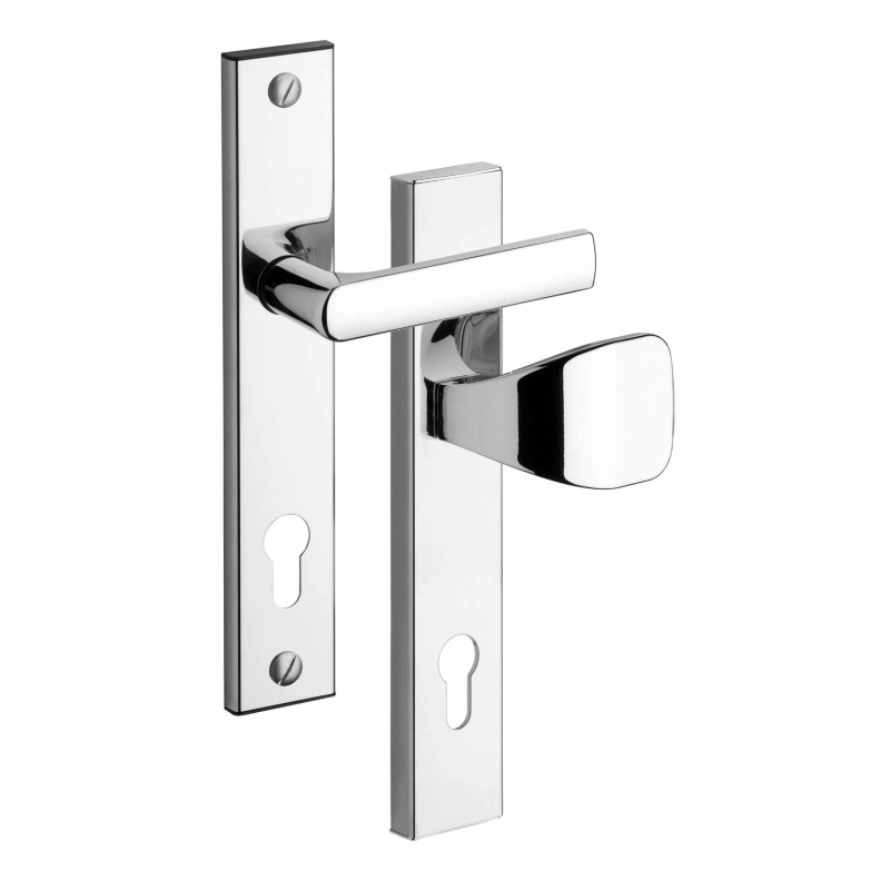 Rostex Bezpečnostní kování 802/90, PZ, klika-madlo, chrom - nerez