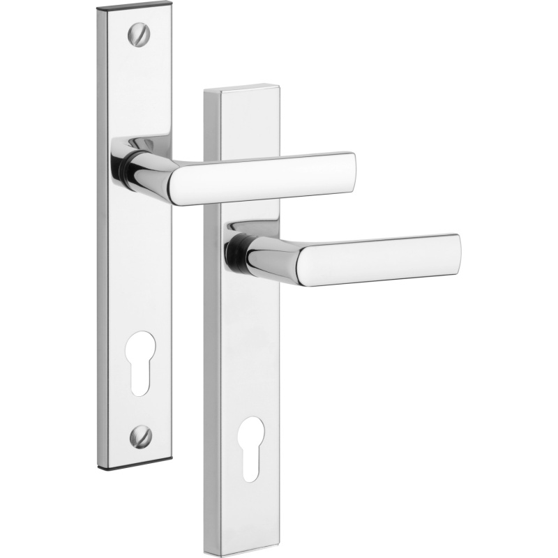 Rostex Bezpečnostní kování klika-klika, chrom - nerez, 807/90 mm