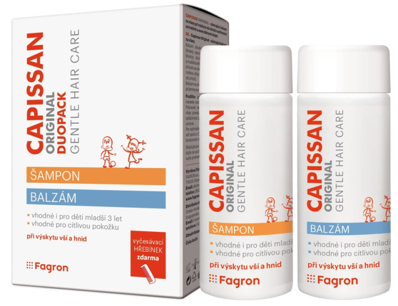CAPISSAN Original Šampon 200 ml + balzám vši 200 ml