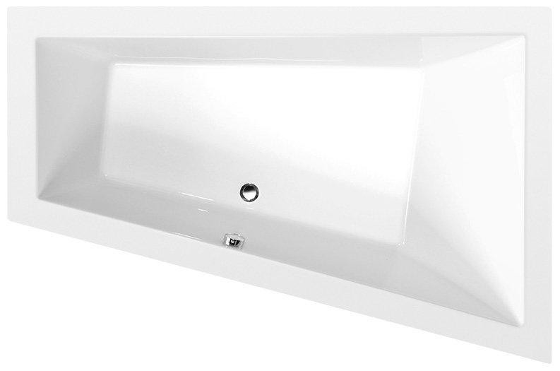 Polysan Triangl asymetrická vana 180x120 cm akrylát pravá 20 611