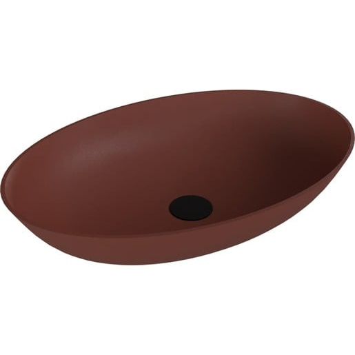 Polysan Banera umyvadlo na desku 60x40 cm hnědá mat bez přepadu 14397.71