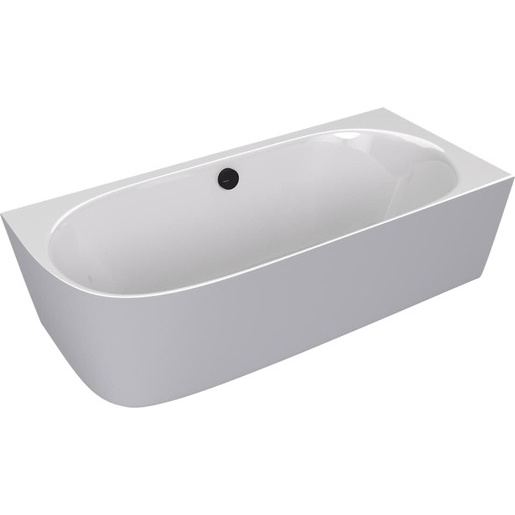 Polysan Sussi volně stojící vana 160x70 cm litý mramor pravá bílá/šedá matná 90191R.32