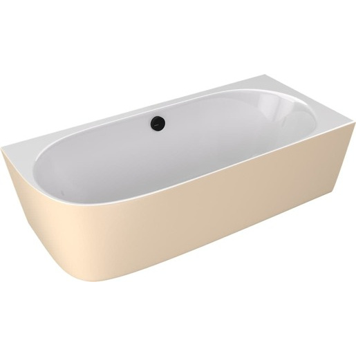 Polysan Sussi volně stojící vana 160x70 cm litý mramor pravá bílá/béžová 90191R.82