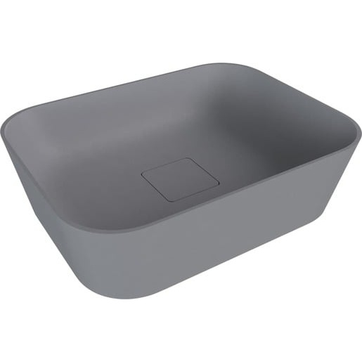 Polysan Banera umyvadlo na desku 49,5x34,5 cm šedá matná mat bez přepadu 14596.31