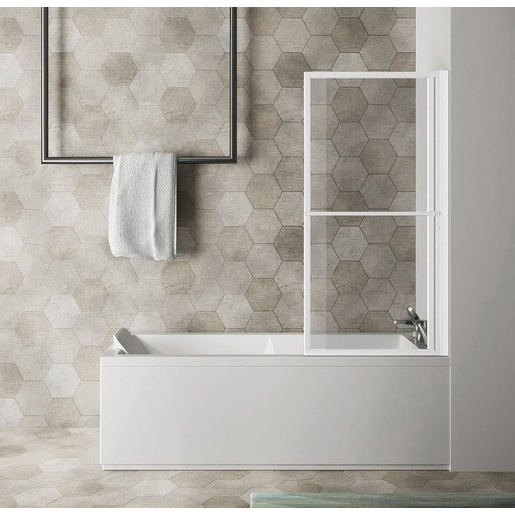 Polysan Kagera vanová zástěna 140x71 cm s pneumatickým zdvihem bílá 30336W