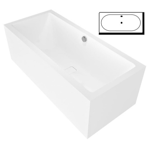 Polysan MARLENE L MONOLITH obdélníková vana 165x75 cm akrylát levá 72403ML