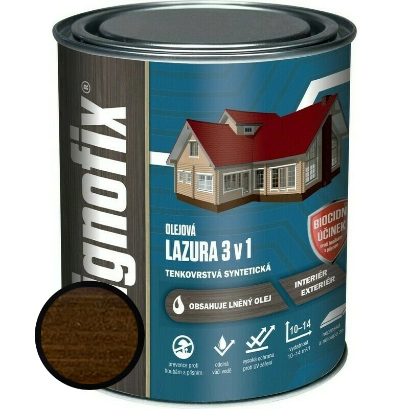 Lazura Lignofix 3v1 wenge 2,2 l