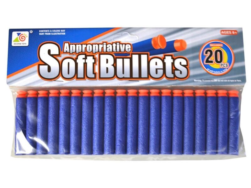 Náboje s přísavkou 20 ks pro hračky