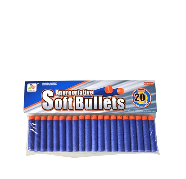 měkké pěnové náboje 7 cm – balení 20 ks