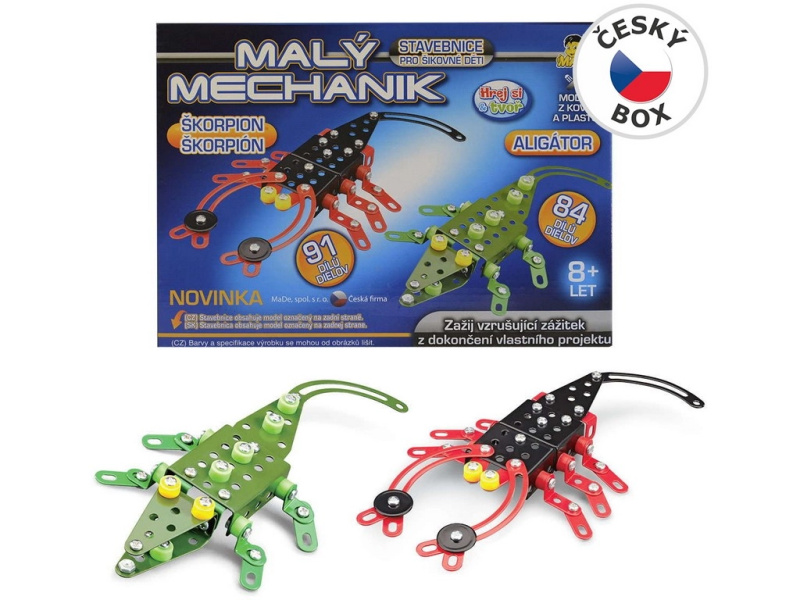 Malý Mechanik stavebnice hračky