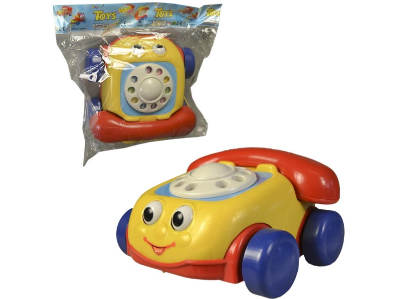 Telefon na tahání se šňůrkou 18 cm