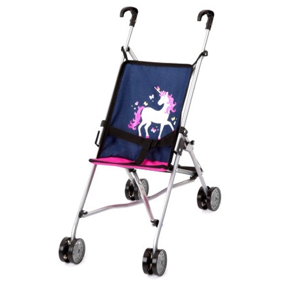 golfový kočárek s jednorožcem