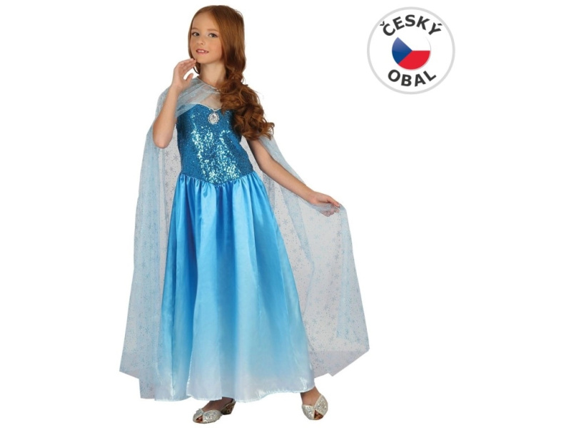 Dětské šaty na karneval sněhová královna 120 - 130 cm