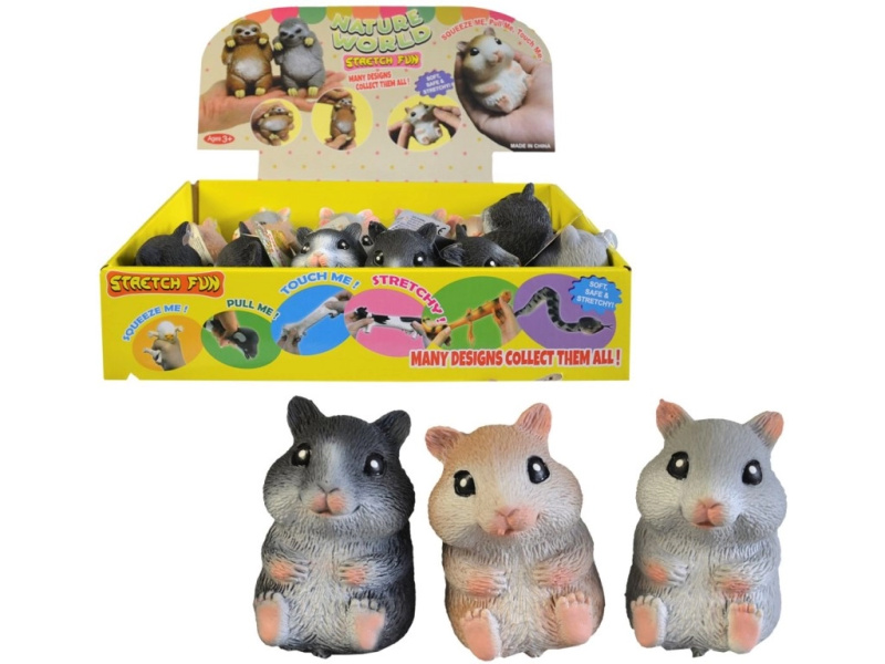 Gumový křeček 8 cm - hračka pro děti