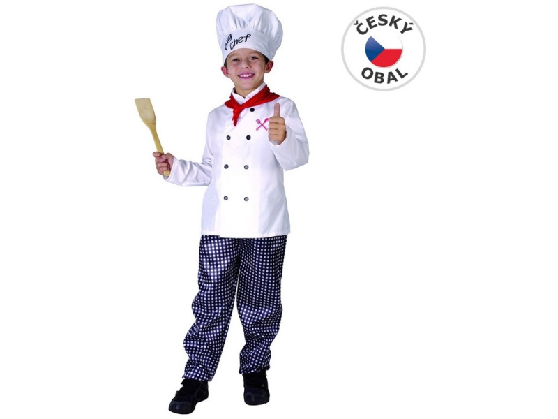 Šaty na karneval Kuchař 120-130 cm