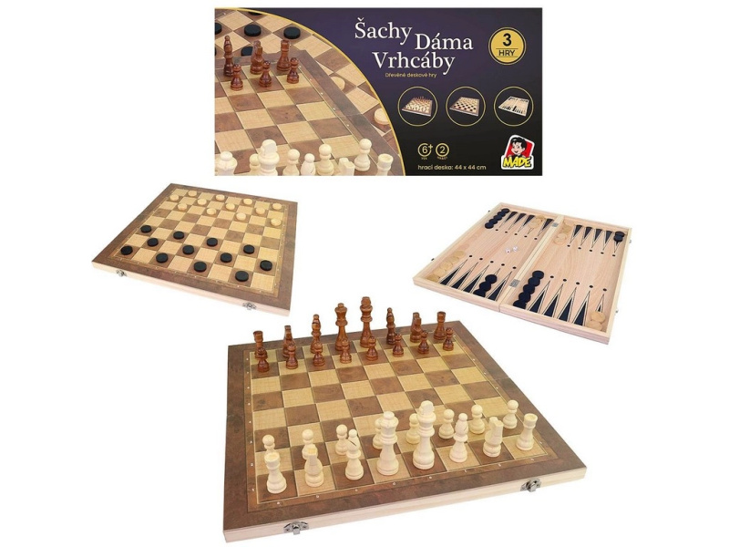 Šachy set s šachovnicí 44 x 44 cm