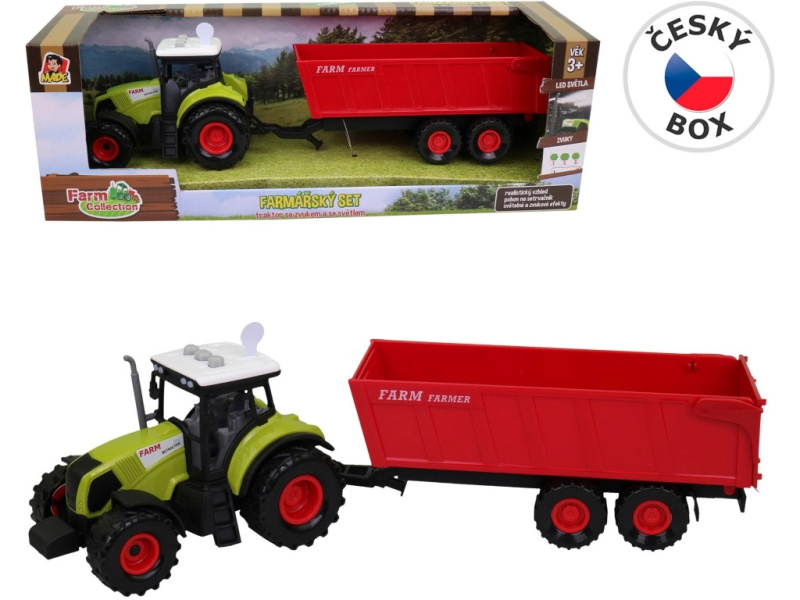 Traktor s přívěsem zvukové efekty