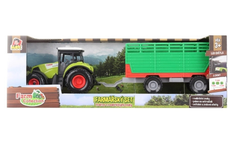 Traktor s přívěsem na seno zvukové efekty