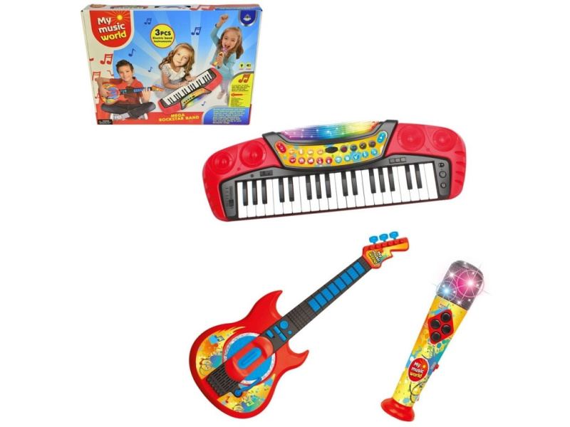 Souprava 3 v 1 Elektronické Piáno, Kytara a Mikrofon