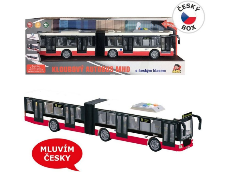 MaDe Tramvaj na setrvačník svítí a mluví česky