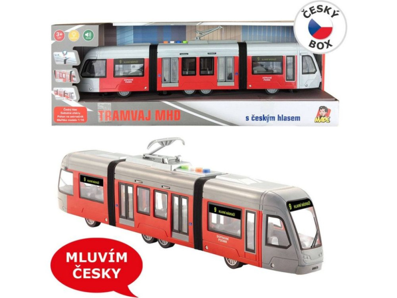 Tramvaj na setrvačník se světlem a hudbou