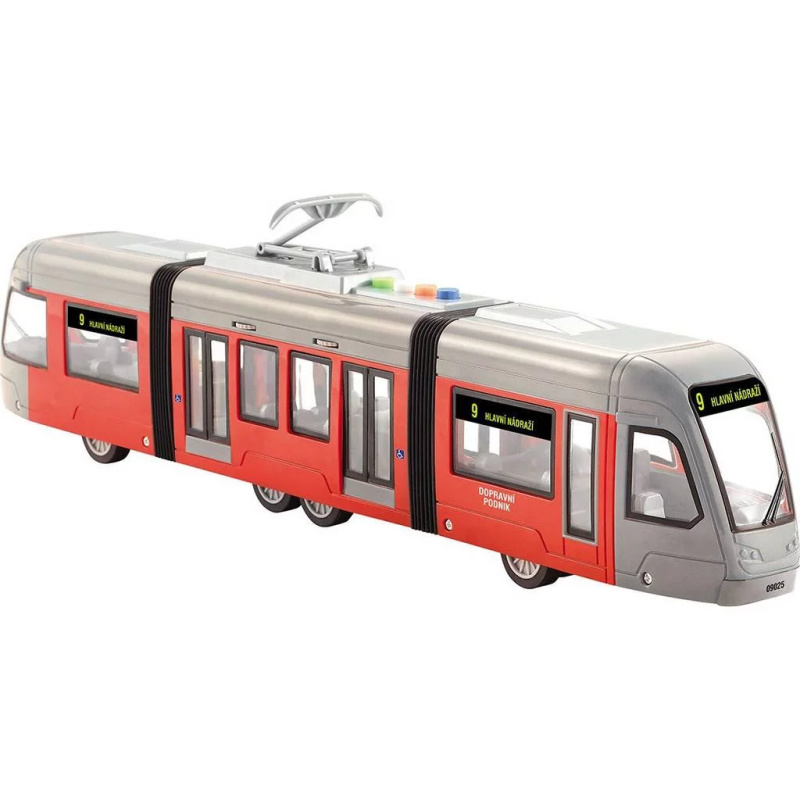 Tramvaj na setrvačník se světlem a hudbou