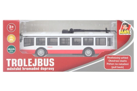 Trolejbus kovový na zpětný chod