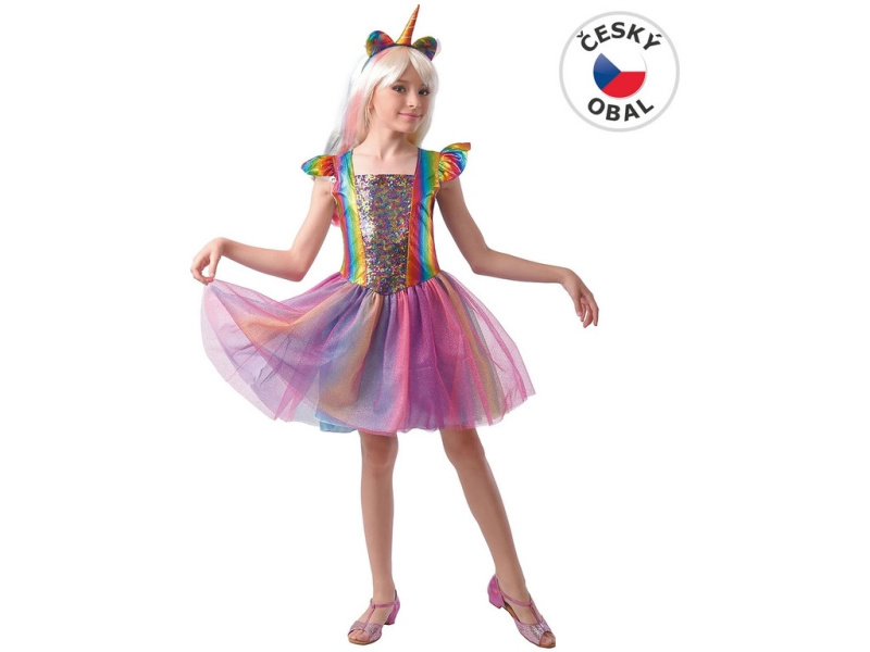 Šaty na karneval Jednorožec pro holky