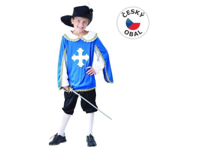 Šaty na karneval mušketýr 110 - 120 cm
