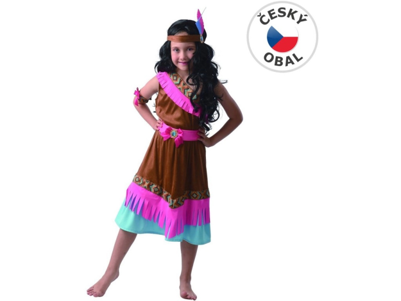 Karnevalový kostým Indiánka pro dívky 130 - 140 cm