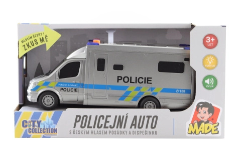 MaDe Auto policejní 19,5 cm se světlem a zvuky