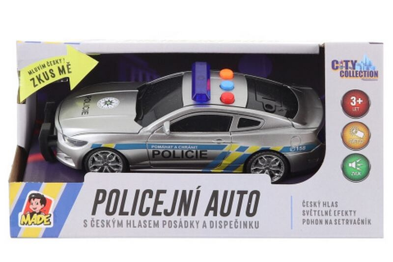 Policejní auto na setrvačník se světlem a zvukem