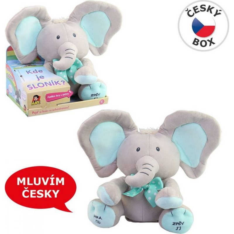 Sloník hra na schovávanou 25 cm