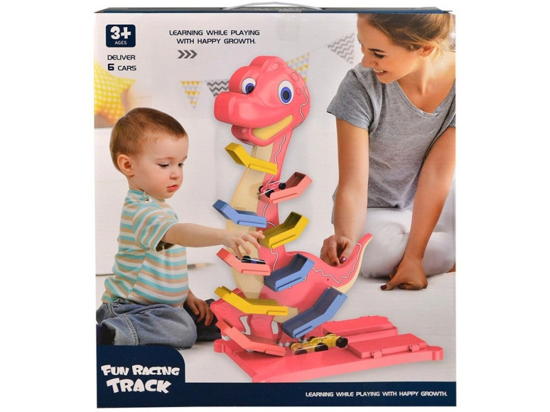 Patrová autodráha Dinosaurus s autíčky