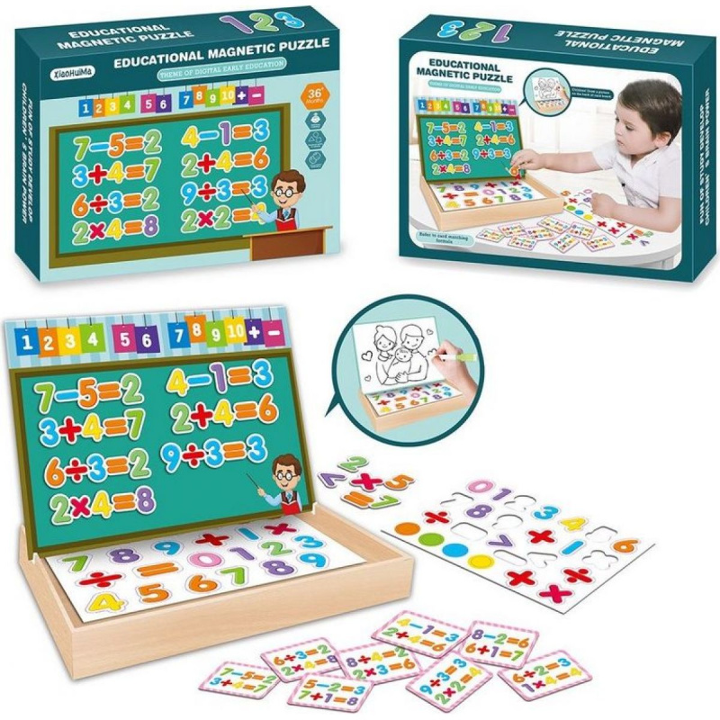 Puzzle magnetické číslice 28 cm